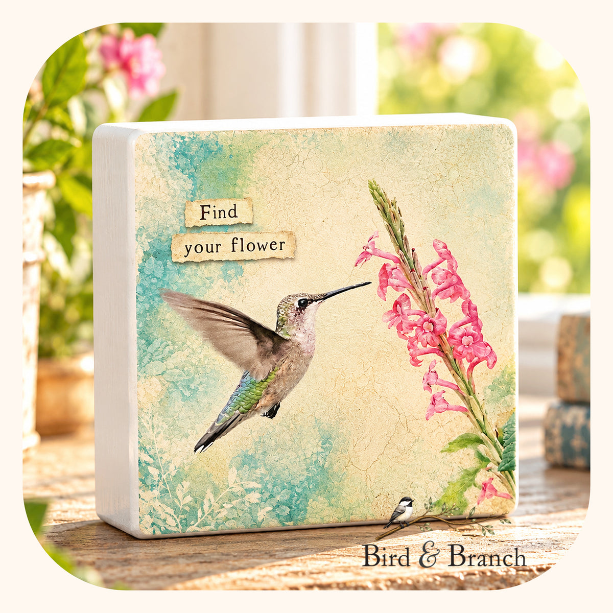 Find Your Flower - Hummingbird Art Block