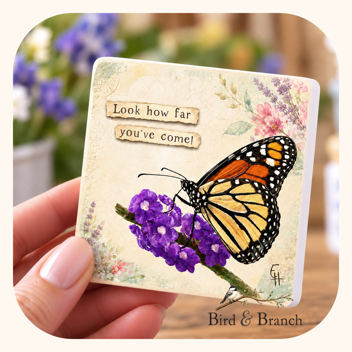 Look How Far You've Come - Butterfly Fridge Magnet